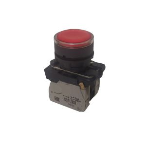 KEAZ Кнопка КМЕ4520мЛС-220В-красный-2но+0нз-цилиндр-индикатор-IP54-КЭАЗ