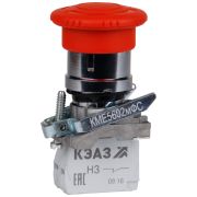 KEAZ Кнопка КМЕ5602мФС-красный-0но+2нз-гриб-фикс-IP65-КЭАЗ