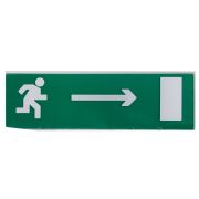 Сменное табло «Направление к эвакуационному выходу направо» зеленый фон для «Топаз» TDM