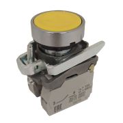 KEAZ Кнопка КМЕ4110мС-желтый-1но+0нз-цилиндр-IP40-КЭАЗ