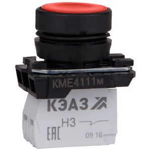 KEAZ Кнопка КМЕ4111м-красный-1но+1нз-цилиндр-IP40-КЭАЗ