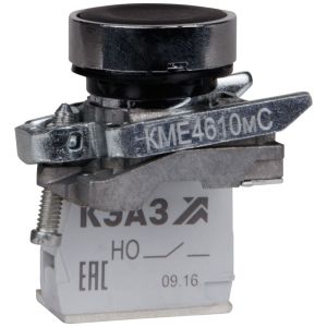 KEAZ Кнопка КМЕ4610мС-черный-1но+0нз-цилиндр-IP65-КЭАЗ