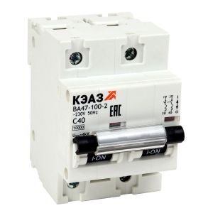 KEAZ Выключатель автоматический модульный ВА47-100-2D100-УХЛ3 (10кА)-КЭАЗ