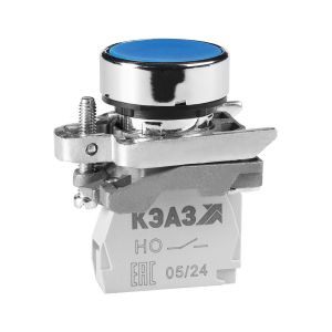 KEAZ Кнопка КМЕ4520мС-синий-2но+0нз-цилиндр-IP54-КЭАЗ