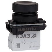 KEAZ Кнопка КМЕ4122м-черный-2но+2нз-цилиндр-IP40-КЭАЗ, 14 шт