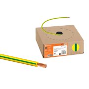 Провод ПуГВ 1х2,5 ГОСТ в коробке (100м), желто-зеленый TDM