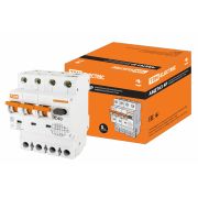 АВДТ 63 4P(3Р+N) C40 100мА 6кА тип А - Автоматический Выключатель Дифференциального тока TDM