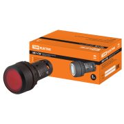 Кнопка SB7-CW3465 с возвратом, 1НО+1НЗ, d22 мм, с подсветкой 220 В LED, красная, IP54 TDM