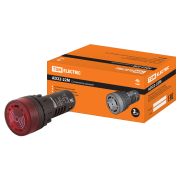 Сигнализатор звуковой AD22-22M/r31 d22 мм (LED) индикация 230 В AC красный TDM