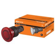 Кнопка грибовидная SB7-CWM42 с возвратом, 1НЗ, с подсветкой 24 В LED, d35 мм, красная, IP40 TDM