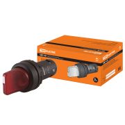 Переключатель на 2 положения SB7-CK2462 с фиксацией, 1НЗ, d22 мм, с подсветкой 220 В LED, красный, IP40 TDM