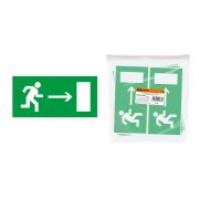 Знак «Направление к эвакуационному выходу направо» 200х100мм TDM