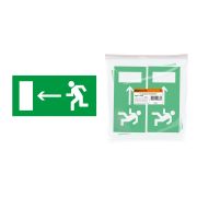Знак «Направление к эвакуационному выходу налево» 200х100мм TDM
