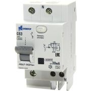 Дифференциальный автомат АД-063, 2Р, 10А, Idn-30mA, тип А