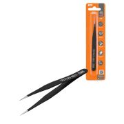 Пинцет прецизионный прямой 122 мм, острое жало, нерж., антистатич. покр., блистер, «Рубин» TDM