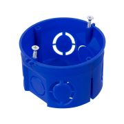 Установочная коробка СП D68х42 мм, саморезы, без стыковочных узлов, синяя, IP20, TDM