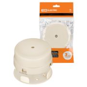 Коробка распаячная D90х43 мм инд. штрихкод  сл. кость «Виви» TDM