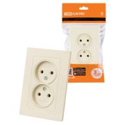 Розетка двойная 2П 10А 250В сл. кость «Сенеж» TDM