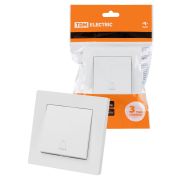 Кнопка звонка 6А белая «Сенеж» TDM