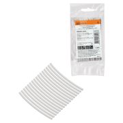 Набор трубок термоусаживаемых, не поддерживающих горение, клеевых, длиной 10 см ТТкНГ(3:1) «Моноцвет, белый 3,2/1,0 TDM»