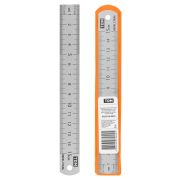 Линейка измерительная металлическая 15 см, нержавеющая сталь, двухсторонняя шкала, «Рубин» TDM