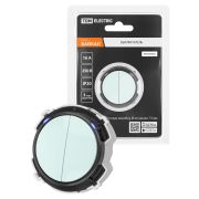 Выключатель 2-кл. 16А 250В кнопочный механизм фисташковый, «Байкал» TDM