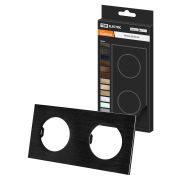 Рамка двойная агат, алюминий, шлифованный, «Байкал» TDM