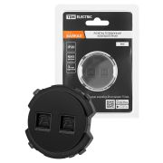 Розетка телефонная двойная RJ11 агат, «Байкал» TDM