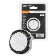 Выключатель 3-кл. 16А 250В кнопочный механизм белый, «Байкал» TDM