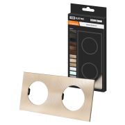 Рамка двойная шампань, алюминий, текстурированный, «Байкал» TDM