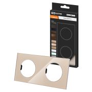 Рамка двойная постовая шампань, стекло, «Байкал» TDM