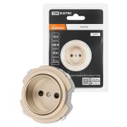 Розетка 2П 16А 250В с защ. шт. шампань, «Байкал» TDM