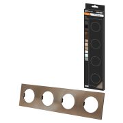 Рамка четверная бронза, алюминий, текстурированный, «Байкал» TDM