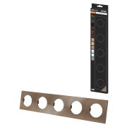 Рамка пятипостовая бронза, алюминий, текстурированный, «Байкал» TDM