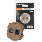 Розетка компьютерная RJ45 + TV розетка оконечная бронза, «Байкал» TDM