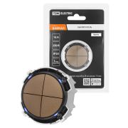 Выключатель 4-кл. 16А 250В кнопочный механизм бронза, «Байкал» TDM