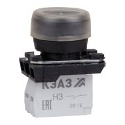 KEAZ Кнопка КМЕ4602м-черный-0но+2нз-цилиндр-IP65-КЭАЗ