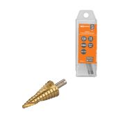 Сверло по металлу ступенчатое, 6-30 мм, 13 ступеней, нитрид., HSS, цилиндр. хв., «Рубин» TDM