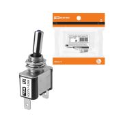 Выключатель-тумблер ASW-07D 1P 12В AC/DC 25А (3c) ON-OFF с фиксацией с синей LED подсветкой TDM