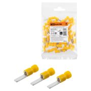 Наконечник штыревой плоский изолированный НШПИ 4,0-6,0 желтый (50 шт.) TDM