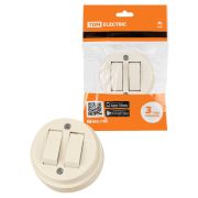 Выключатель 2-кл. открытой установки IP20 10А сл. кость «Ретро» TDM