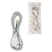 Шнур сетевой с вилкой в тканевой оплетке ПВС-ВП 3x0,75мм2 1,8м, 2400 Вт с/з белый TDM