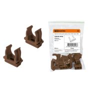 Крепеж-клипса для трубы 20 мм (10 шт) «ЭКО» (венге) TDM