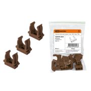 Крепеж-клипса для трубы 16 мм (10 шт) «ЭКО» (венге) TDM